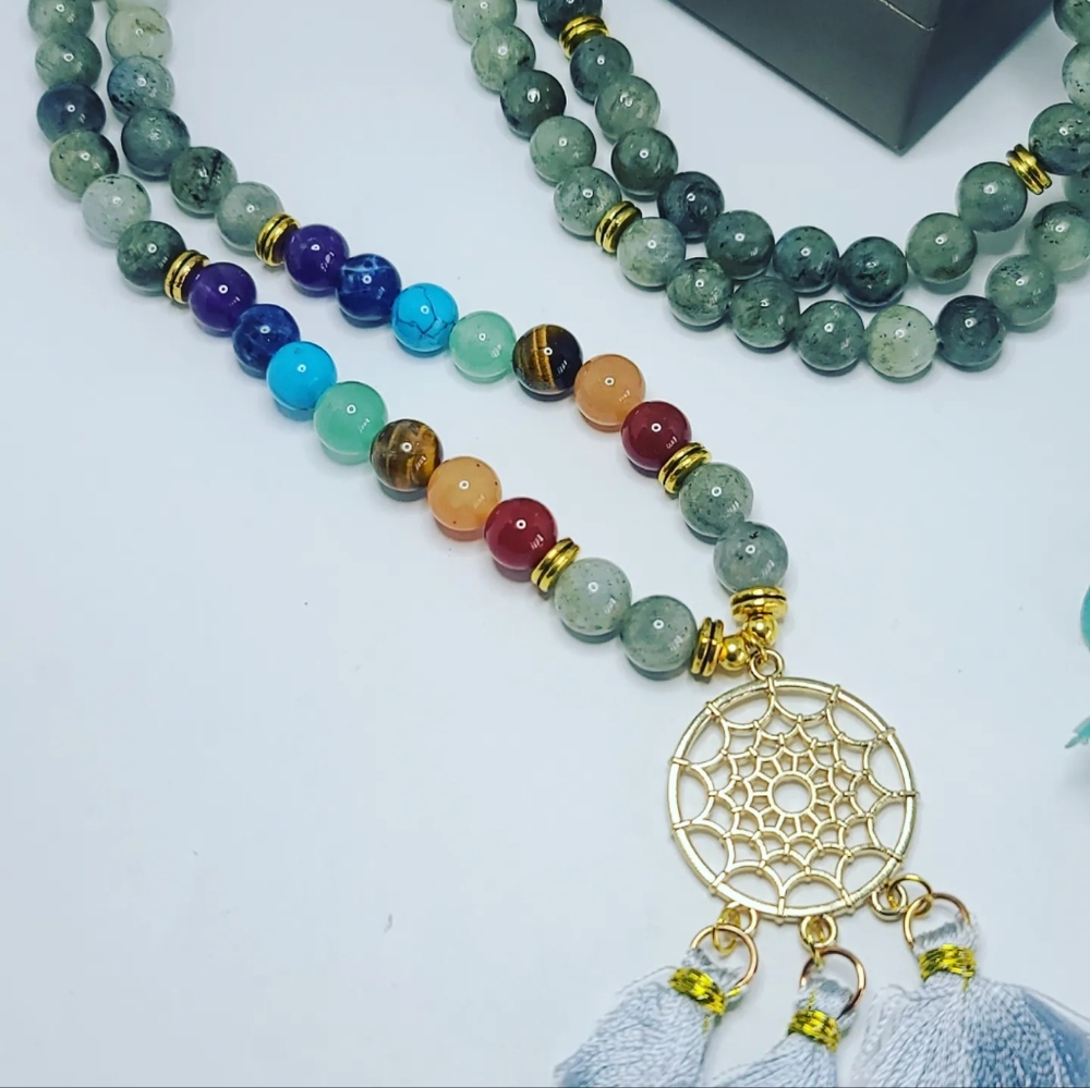 Labradorite Mala 108 beads necklace
